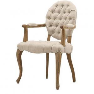 China Wooden Fabric Dining Chairs With Arm , Upholstered Contemporary Dining Chairs supplier