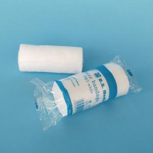 China Custom Self Adhesive Medical Tape Sports First Aid Supplies Wrist Ankle White Gauze Bandage Roll supplier