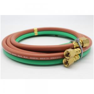 China Superior Grade T 1/4'' ID X 25ft Rubber Welding Twin Hose For Fuel Gas supplier