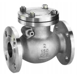 Stainless Steel SS Swing Check Valve , Media Push Automatic CF8 Check Valve