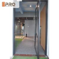 China Commercial Aluminum Doors Black Color , Long Life Span Single Pivot Door hinge pivot door double pivot door pivot hinge on sale