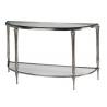 China Stainless Steel Console Table Iron Tempered Glass Long Narrow Console Table wholesale