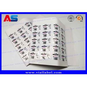 China PET Plastic 2ml Sterile Injection Peptide Bottle Labels Waterproof Eco Friendly small bottle labels wholesale