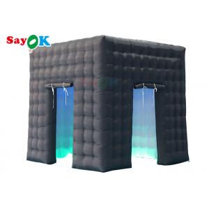 China Oxford Cloth LED Inflatable Photo Booth Double Middle Door Camera Booths supplier