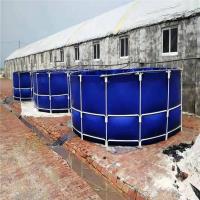 China Life Span 3-15 Years BLACK Steel Frame PVC HDPE Tank for Indoor Fish Farm Square Shape on sale