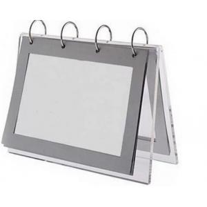 China Custom Clear Acrylic Calendar Display Stand Double Sided Picture Frame supplier