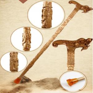Animal Head Handmade Wooden Walking Sticks 90cm Custom Sizes