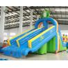 Outdoor Inflatable Frog PVC Water Slide With Swimming Pool For Children
