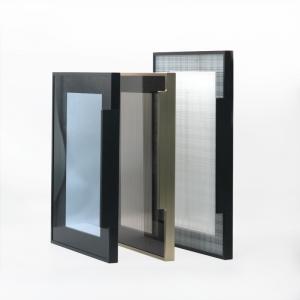 China Customized Sizes Aluminium Frame Sliding Glass Door Window For Wardrobe Hardware supplier