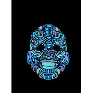 2019 New design Music- activated  LED mask for festival Parties Light up Makeup Dance Mask special  Christmas gift