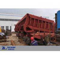 China 50km/h Ballast Steel Slag Side Dump Car Wagon 1435mm Gauge Rapid Tipping Unloading on sale