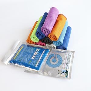 Breathable Instant Cooling Microfiber Athletic Cooling Towels Blue For Yoga