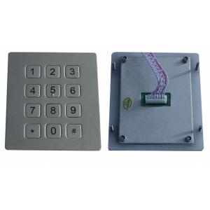 China IP65 dot matrix metal 12 keys vandal resistant phone numeric keypad for industrial supplier