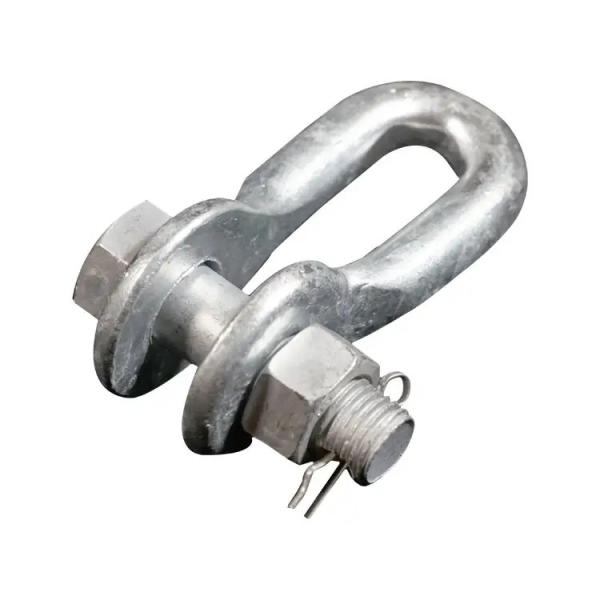 Galvanized U Shackle U Bolt Anchor Shackle Link Connection Fittings For Overhead Power Line