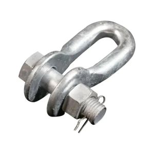Galvanized U Shackle U Bolt Anchor Shackle Link Connection Fittings For Overhead Power Line