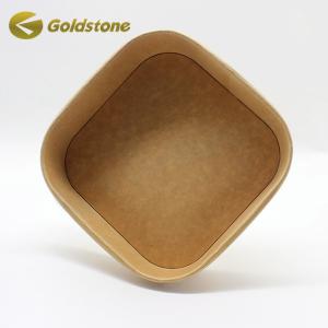 China White Square Bottom Paper Bowl For Restaurants Cafes Food Trucks supplier