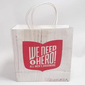 Custom Printed Paper Grocery Bags White Kraft Paper Kraft Gift Bags Foldable