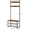 China Smart Coat Rack With Shoe Bench Organizer 3 In 1 Functional Hall Tree wholesale