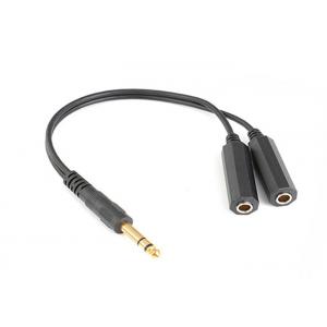 China Flexible Y Splitter Audio Visual Cables For Headphone Microphone Speaker supplier