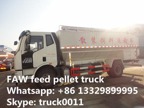hot sale FAW LHD 180hp 20m3 poultry feed pellet truck, factory direct sale FAW