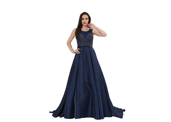 Comfortable Forging Middle Eastern Evening Dresses Sequin Long Beading Custom