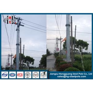 China Anti - Rust Transmission Line Electrical Power Pole With Bitumen Painted supplier