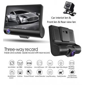 4 Inch IPS Screen Camera Car Camcorder FHD 1080p DVR With 3 Security Cameras