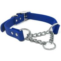 China Silicone Half Chain Pet Dog Collar For No Pull Dog Walking And Pet Training on sale