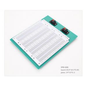 China PCB Solderless Breadboard Kit , 2 Switches Solderless Bread Board With Green Plate supplier