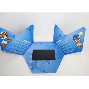 China Vídeo recargable en el folleto de la impresión, tarjeta video de encargo del folleto del lcd para la promoción on sale