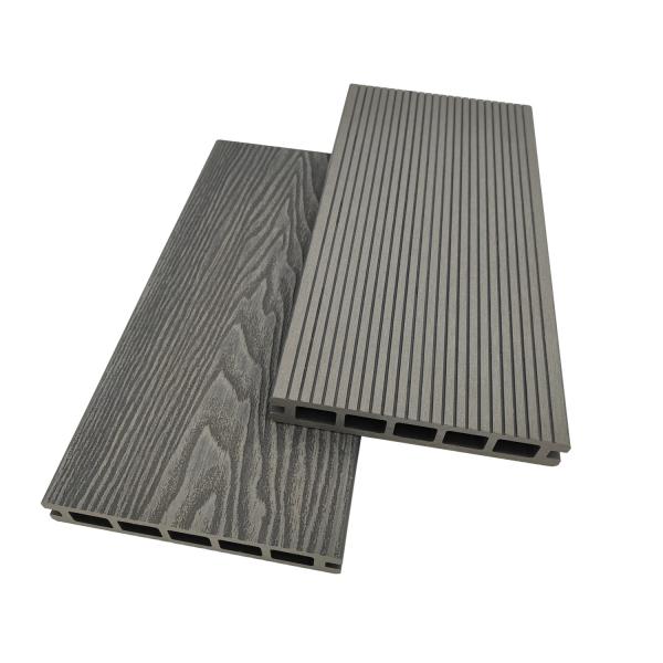 Nueva tecnología WPC 3D Decking compuesto de plástico de madera impermeable en relieve