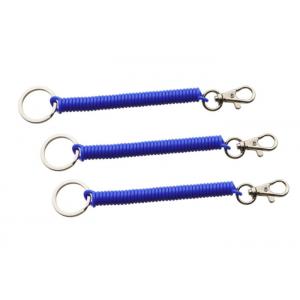 PU TPU Spring Coil Lanyard Plastic Expanding Heavy Duty Loster Claw Flat Key Ring
