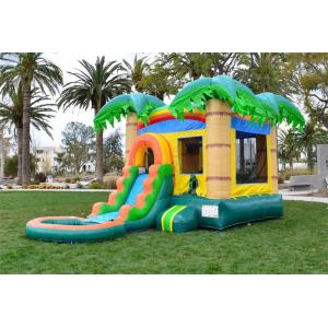 Inflatable Coconut Tree Water Slide Bounce House For Holiday Event