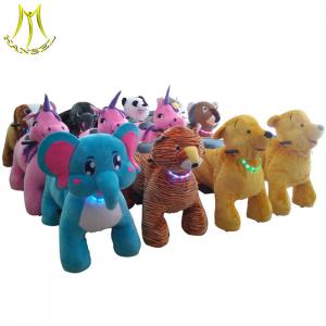 China Hansel commercial outdoor playground plush motorized scooter animals supplier