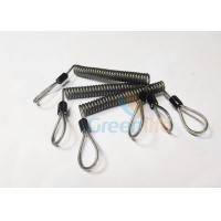 China Flexible 10CM Length Plastic Spiral Coils , Loop Design Coiled Tool Lanyard on sale