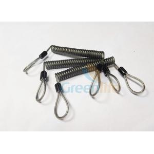 Flexible 10CM Length Plastic Spiral Coils , Loop Design Coiled Tool Lanyard