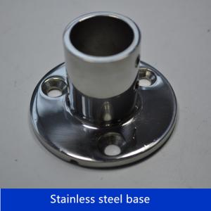 China Boat Hand Rail Fittings 90 Degree 7/8''Round Stanchion Base- 316 Stainless Steel supplier