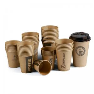 Biodegrable Disposable Paper Tableware 16oz 22oz Disposable Paper Coffee Cups