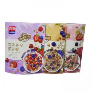 China Safety Rack Up Pouch Packaging Oats With Dried Fruit / Vegetable Packaging Bag supplier