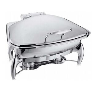 China Fan-Shaped Stainless Steel Food Warmer Induction Chafing Dish Optional 5L or 8L Fan-shaped Food Container supplier