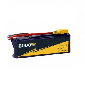 Stable 7.4V 25C 6000mAh 2S RC Boat Battery With XT-90 Connector