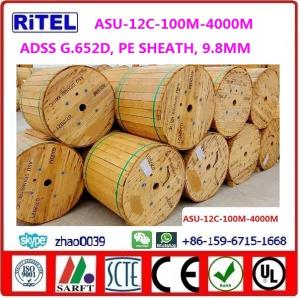 China ADSS central loose tube layer-stranded fiber optic cable ADSS-12C, 100M SPAN, PE SHEATH supplier