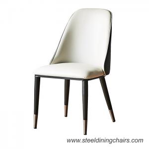 China Steel Black Matte Synthetic Leather PDL 88cm Steel Frame Dining Chairs supplier