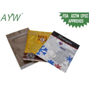 China PVC Mylar Foil Mini Pouches Zipper For Korean Cosmetic Facial Mask Storage supplier