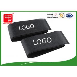 China Custom printed black touch tape  fastener straps 460 * 50 mm supplier