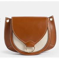 China 35cm 15cm Female Crossbody Bag PU Vintage Leather Saddle Bag on sale