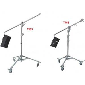 Photography Video Tripod Light Stand , Universal Sandbag Live Boom Stand With Tilt Arm