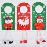 China Santa Snowman Door Ring Hanging Christmas felt hanging decorative Christmas door knob hanger on sale