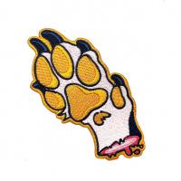 Cute Carton Dog Paw Iron On Clothing Patch 100% Embroidered Follow PMS Colors