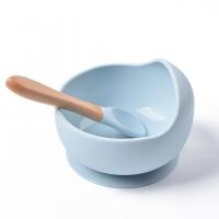 China Blue Microwave Silicone Feeding Bowl Durable Weaning Suction Bowls on sale